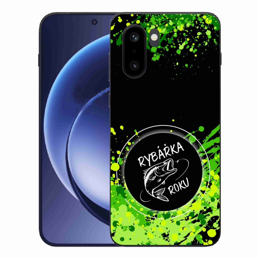 Gelový kryt mmCase na One Plus 15R - rybářka roku černé pozadí