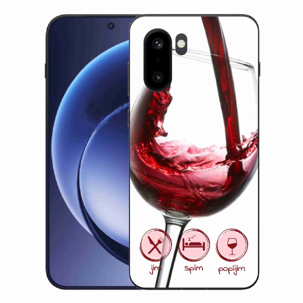 Gelový kryt mmCase na One Plus 15R - sklenička vína červené