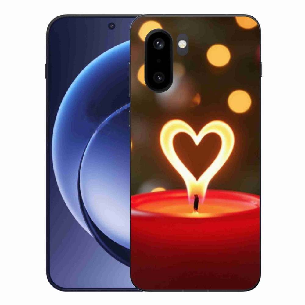 Gelový kryt mmCase na One Plus 15R - srdce z plamene