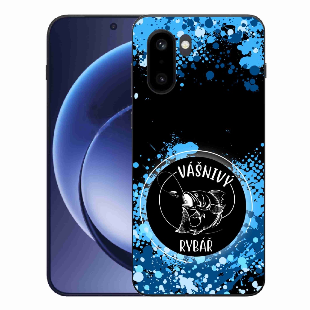 Gelový kryt mmCase na One Plus 15R - vášnivý rybář černé pozadí
