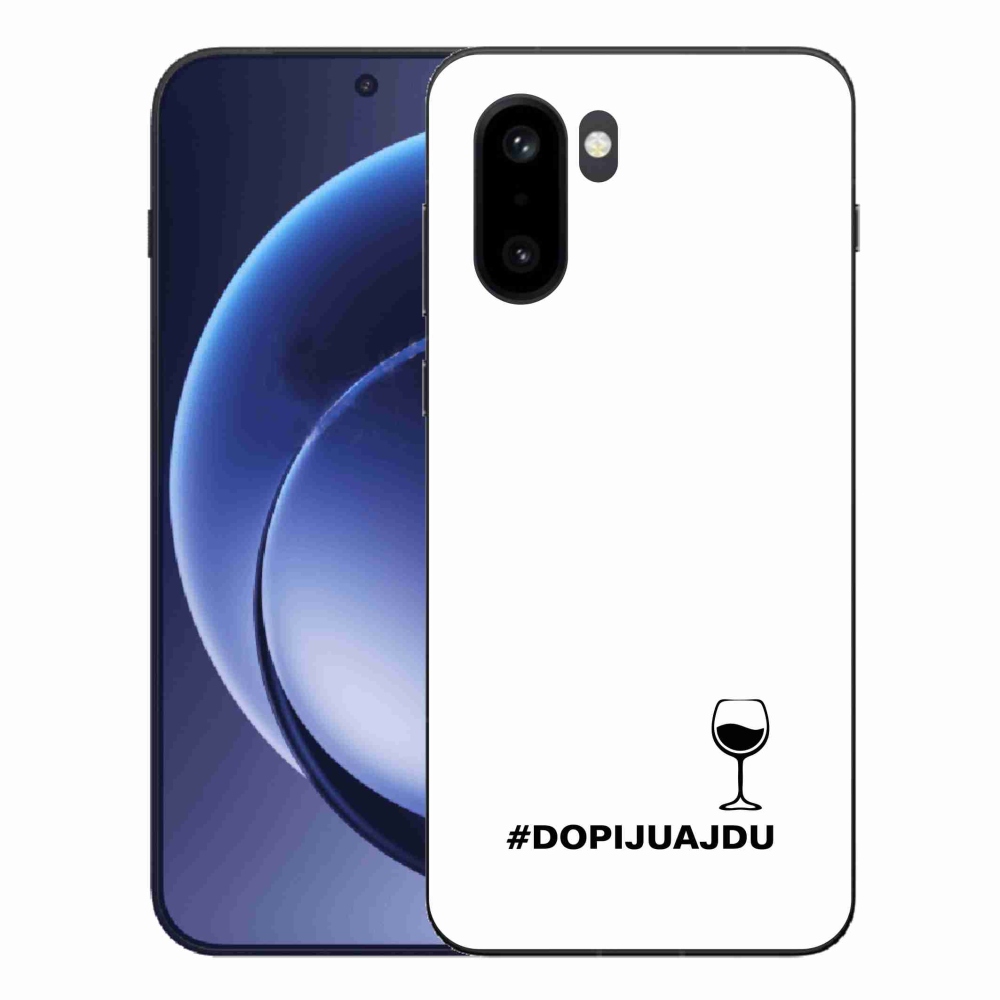 Gelový kryt mmCase na One Plus 15R - vinný motiv bílé pozadí