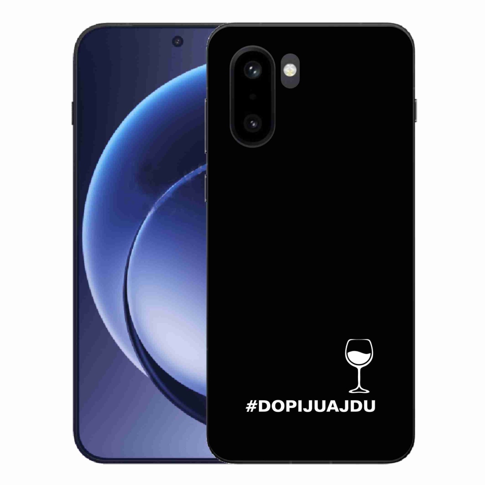 Gelový kryt mmCase na One Plus 15R - vinný motiv černé pozadí