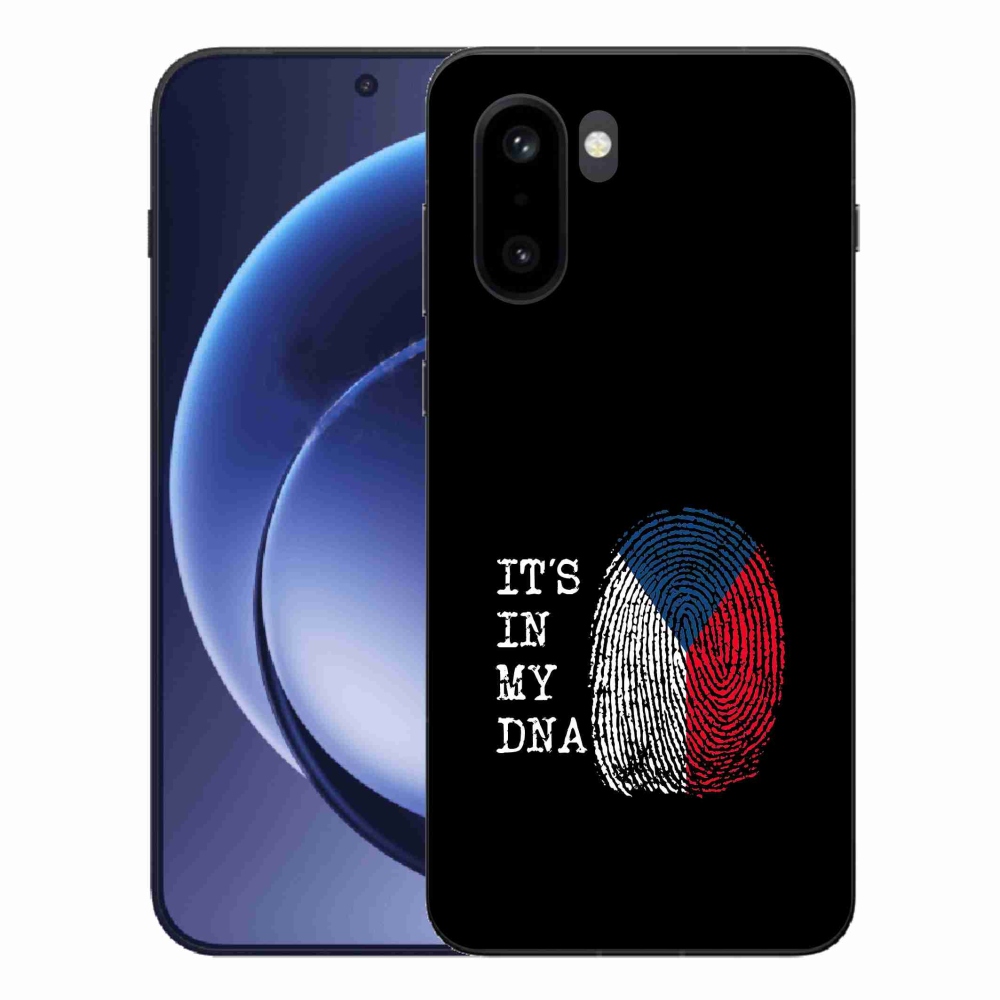 Gelový kryt mmCase na One Plus 15R - vlajka otisk prstu černé pozadí