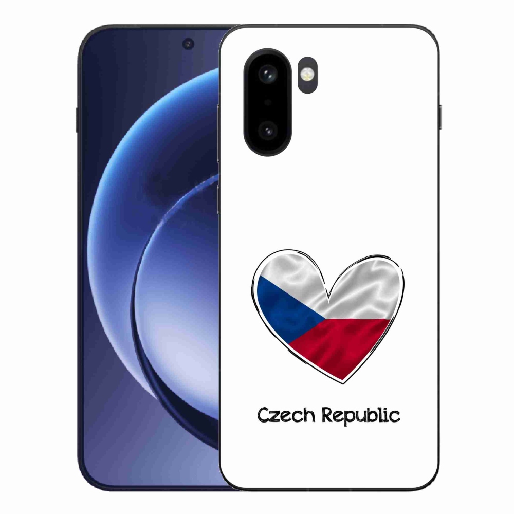 Gelový kryt mmCase na One Plus 15R - vlajka srdce bílé pozadí