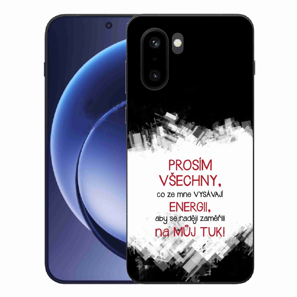 Gelový kryt mmCase na One Plus 15R - vtipný text 1 červený