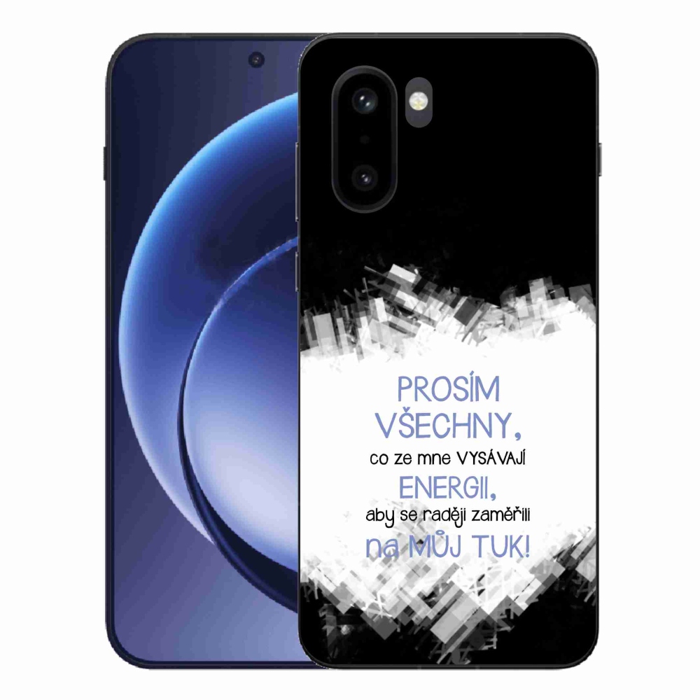 Gelový kryt mmCase na One Plus 15R - vtipný text 1 modrý