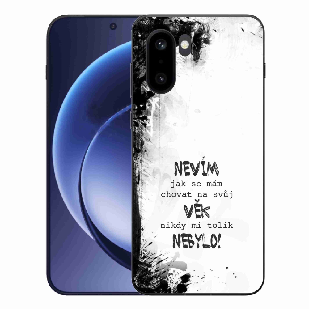 Gelový kryt mmCase na One Plus 15R - vtipný text 14 bílé pozadí
