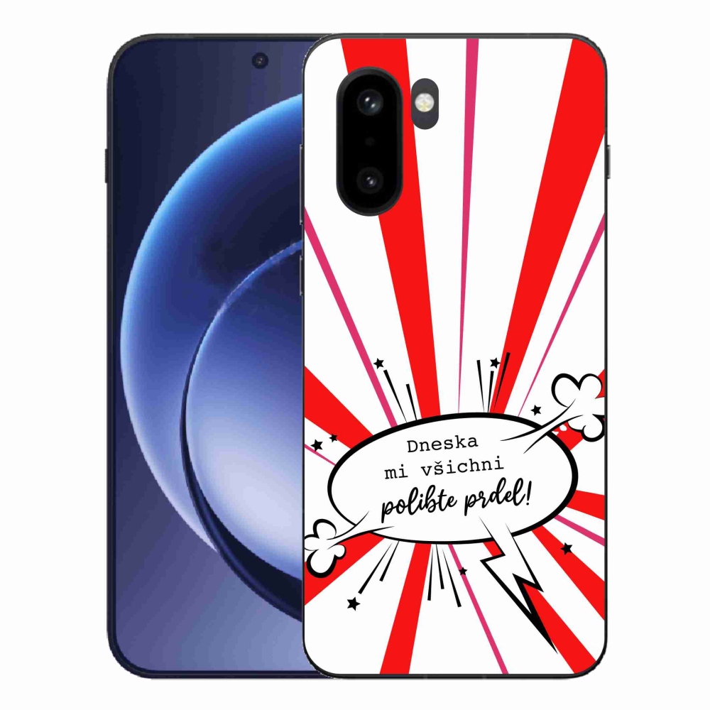 Gelový kryt mmCase na One Plus 15R - vtipný text 15 bílé pozadí