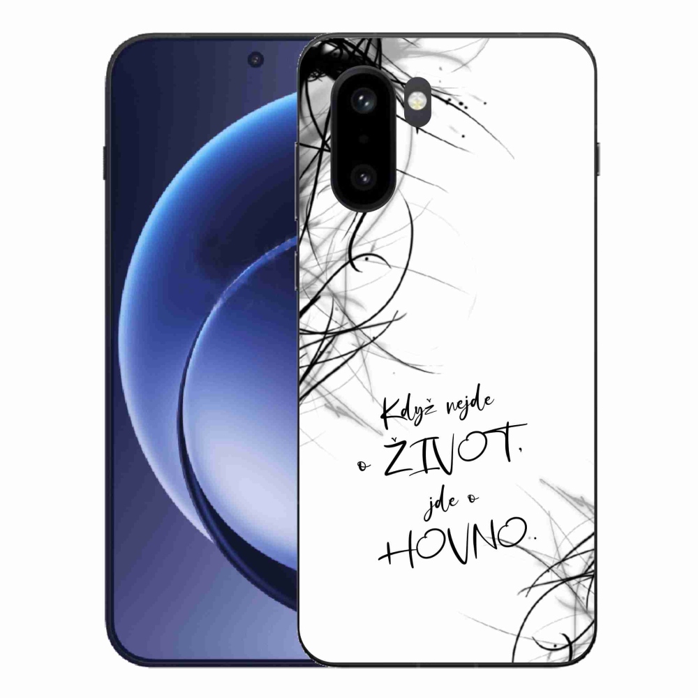 Gelový kryt mmCase na One Plus 15R - vtipný text 16 bílé pozadí