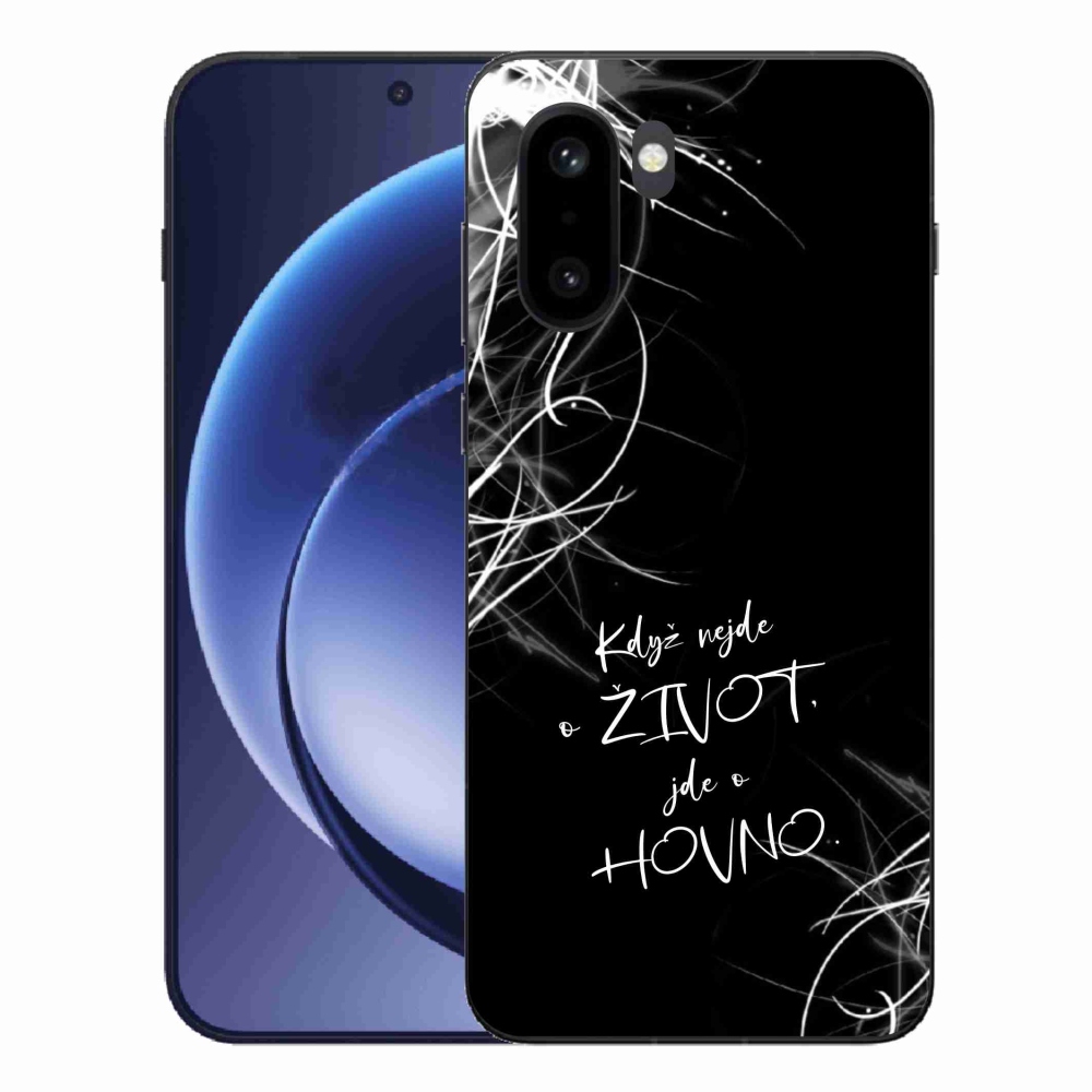 Gelový kryt mmCase na One Plus 15R - vtipný text 16 černé pozadí