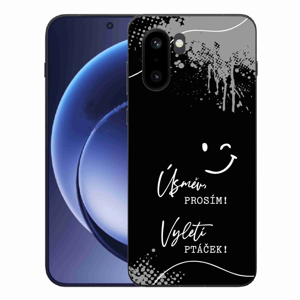 Gelový kryt mmCase na One Plus 15R - vtipný text 4 černé pozadí