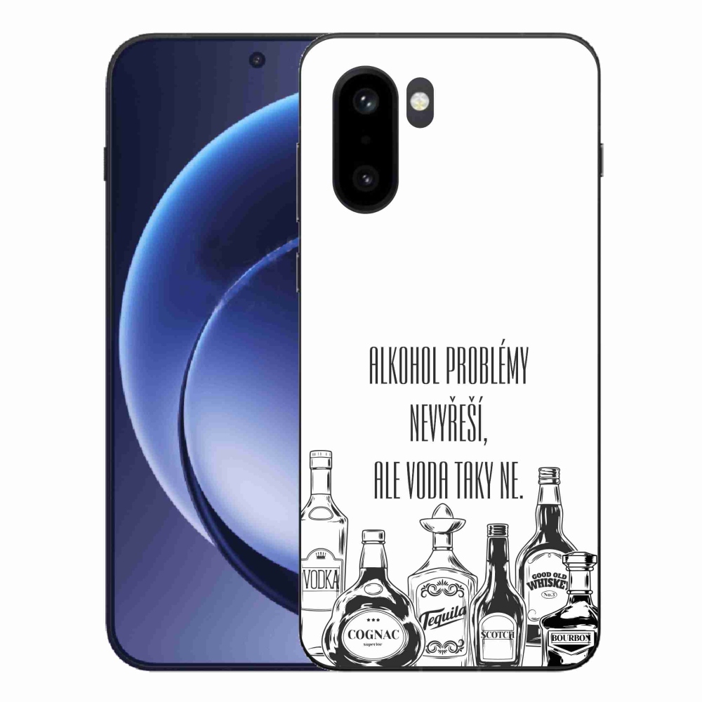 Gelový kryt mmCase na One Plus 15R - vtipný text bílé pozadí