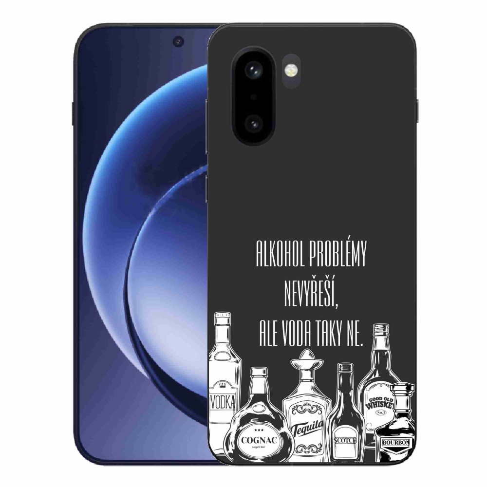 Gelový kryt mmCase na One Plus 15R - vtipný text černé pozadí
