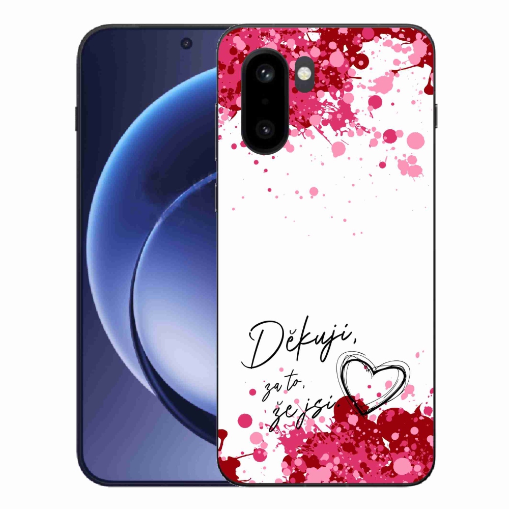 Gelový kryt mmCase na One Plus 15R - zamilovaný text 2 bílé pozadí