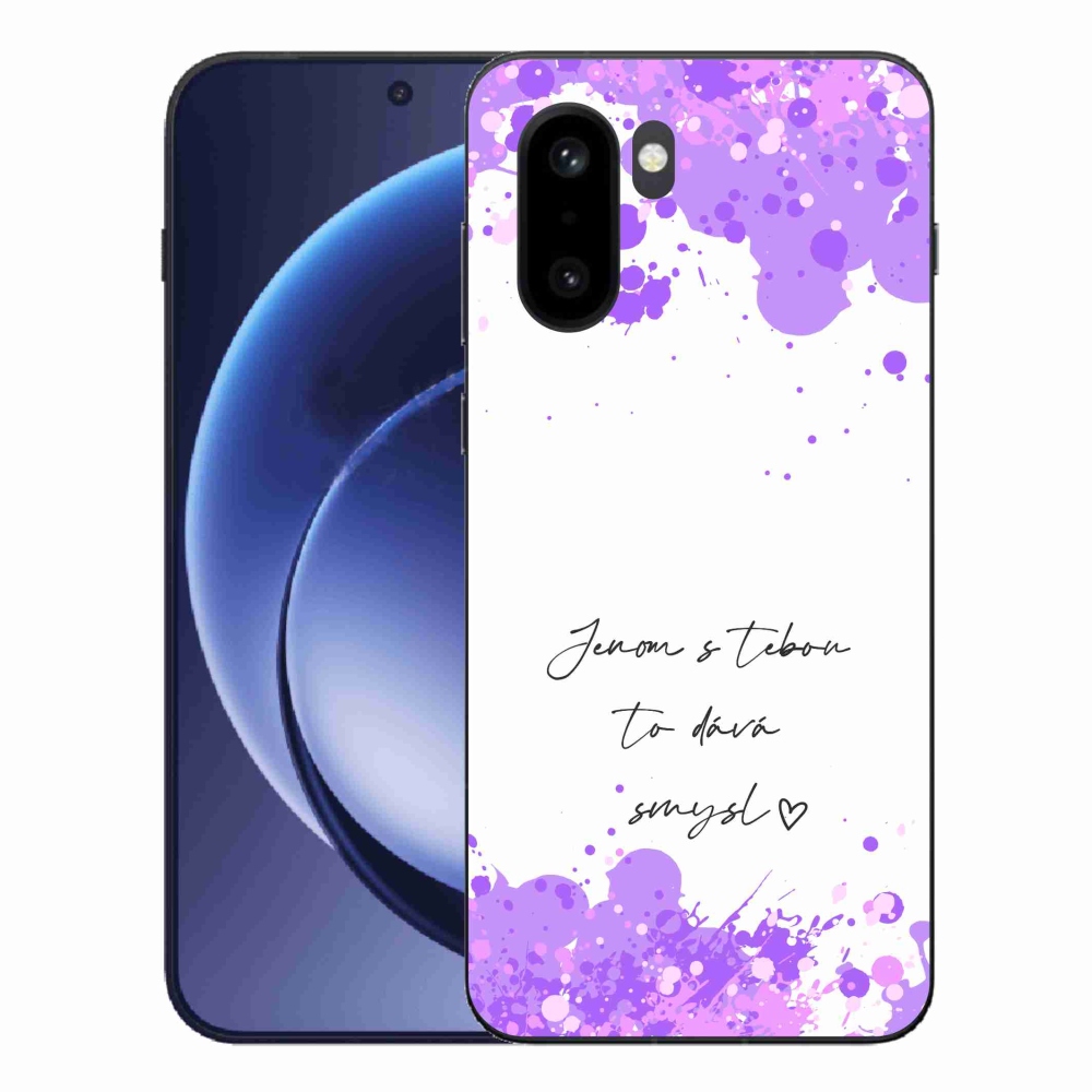 Gelový kryt mmCase na One Plus 15R - zamilovaný text bílé pozadí