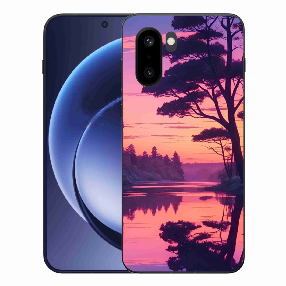Gelový kryt mmCase na One Plus 15R - západ slunce nad jezerem