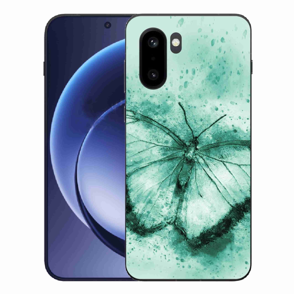 Gelový kryt mmCase na One Plus 15R - zelený motýl