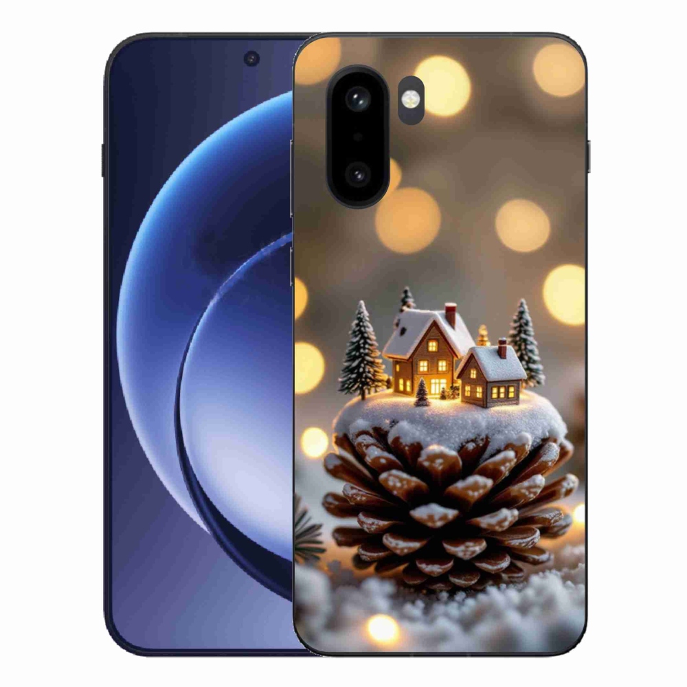 Gelový kryt mmCase na One Plus 15R - zimní vesnička