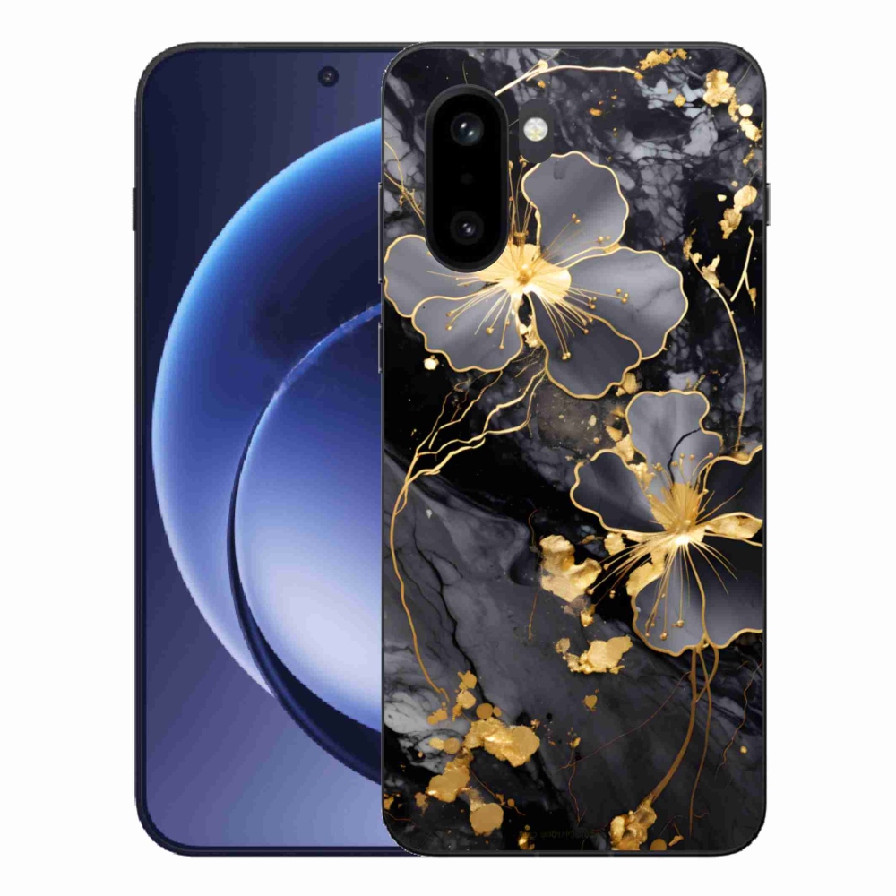 Gelový kryt mmCase na One Plus 15R - zlaté květy