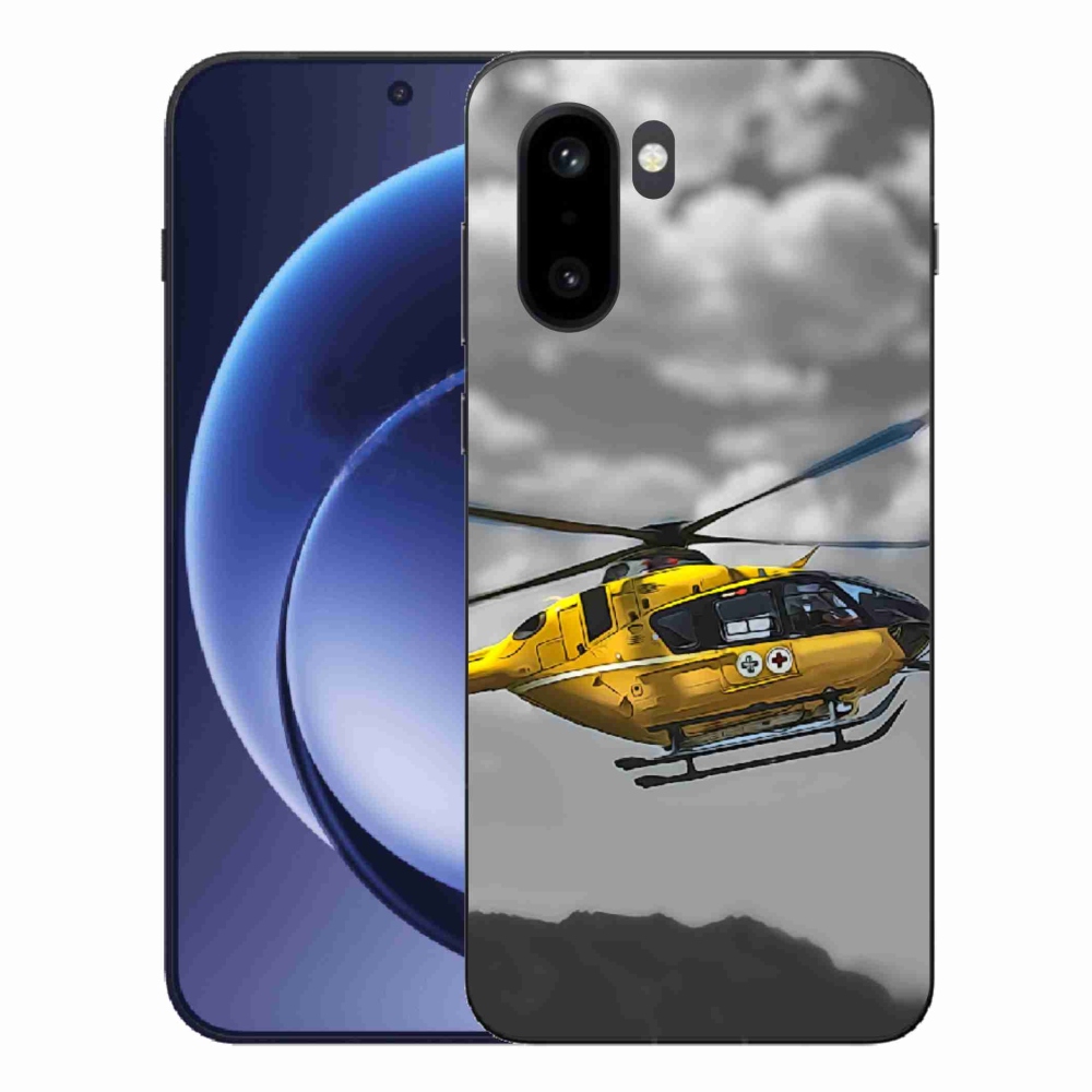 Gelový kryt mmCase na One Plus 15R - žlutá helikoptéra