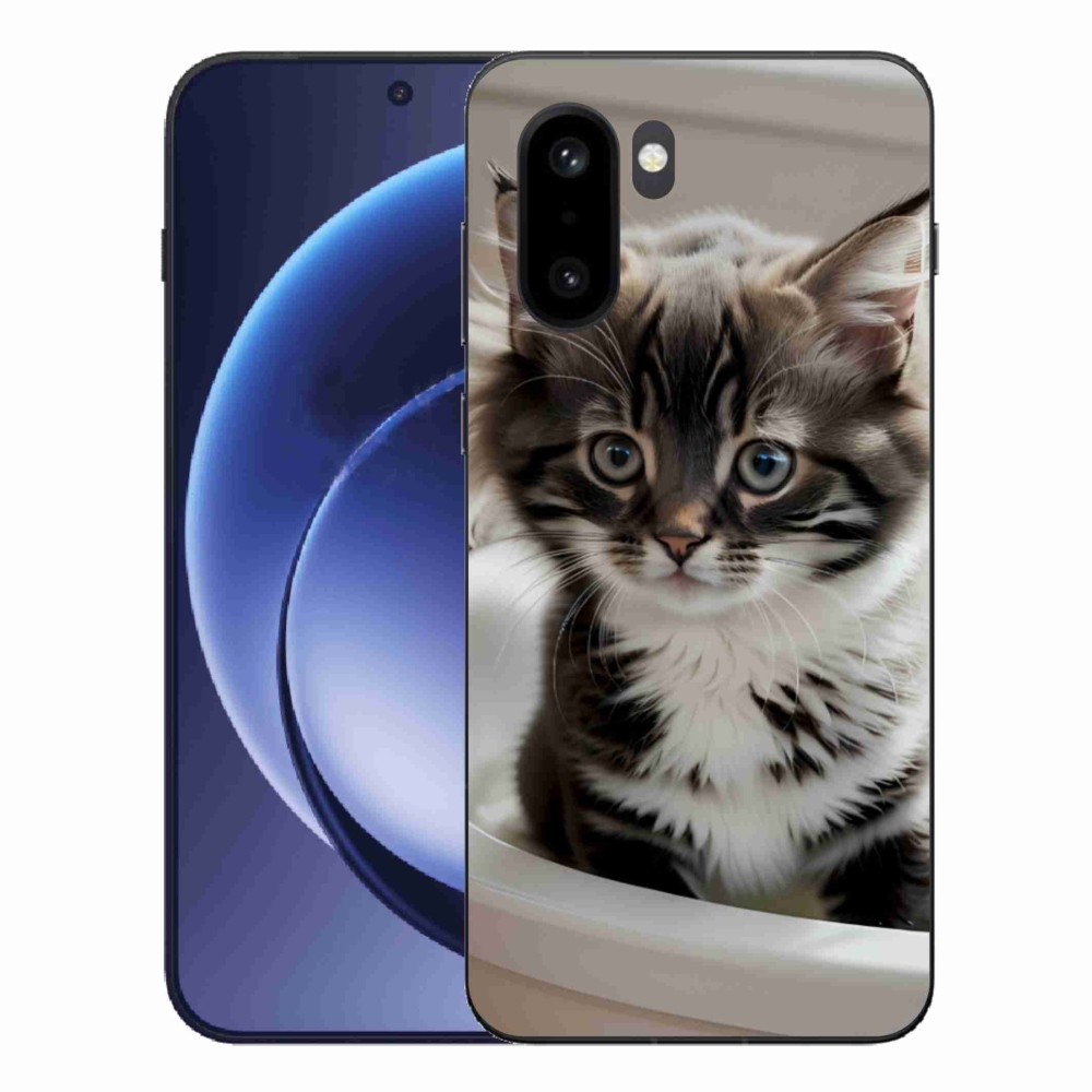 Gelový kryt mmCase na One Plus 15R - zvědavé kotě