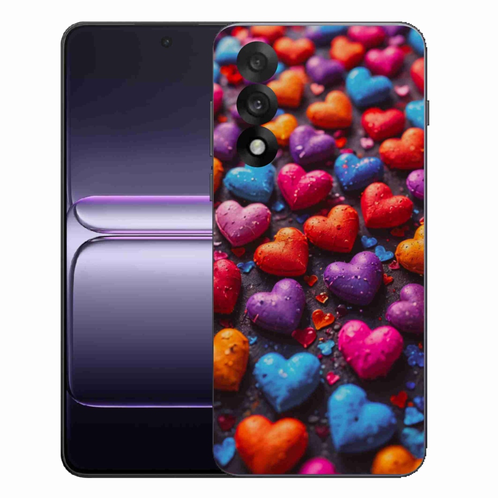 Gelový kryt mmCase na One Plus Nord 5 - barevná srdce