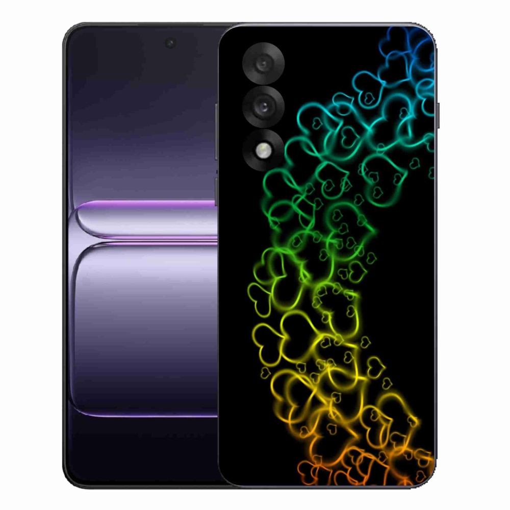 Gelový kryt mmCase na One Plus Nord 5 - barevná srdíčka