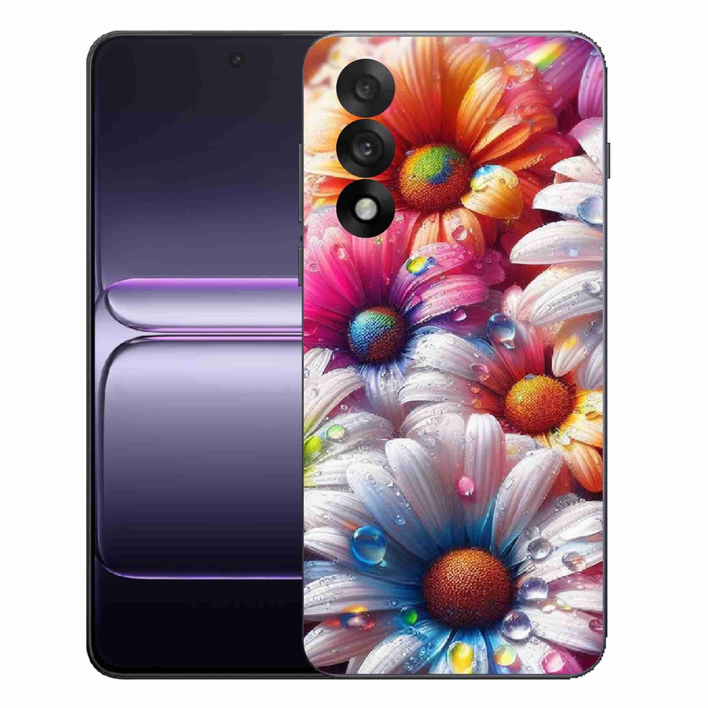 Gelový kryt mmCase na One Plus Nord 5 - barevné kopretiny