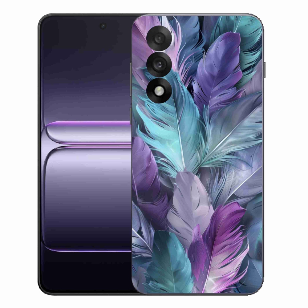 Gelový kryt mmCase na One Plus Nord 5 - barevné peří 2