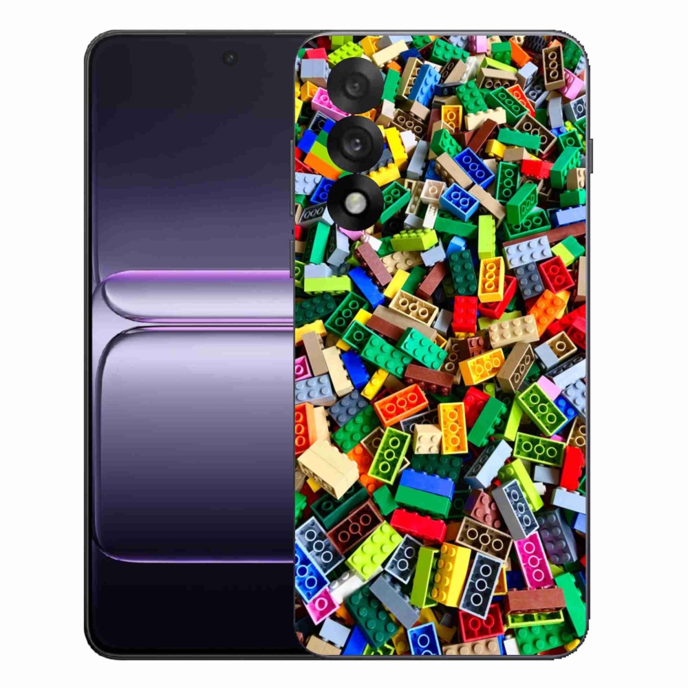 Gelový kryt mmCase na One Plus Nord 5 - barevné stavební kostky