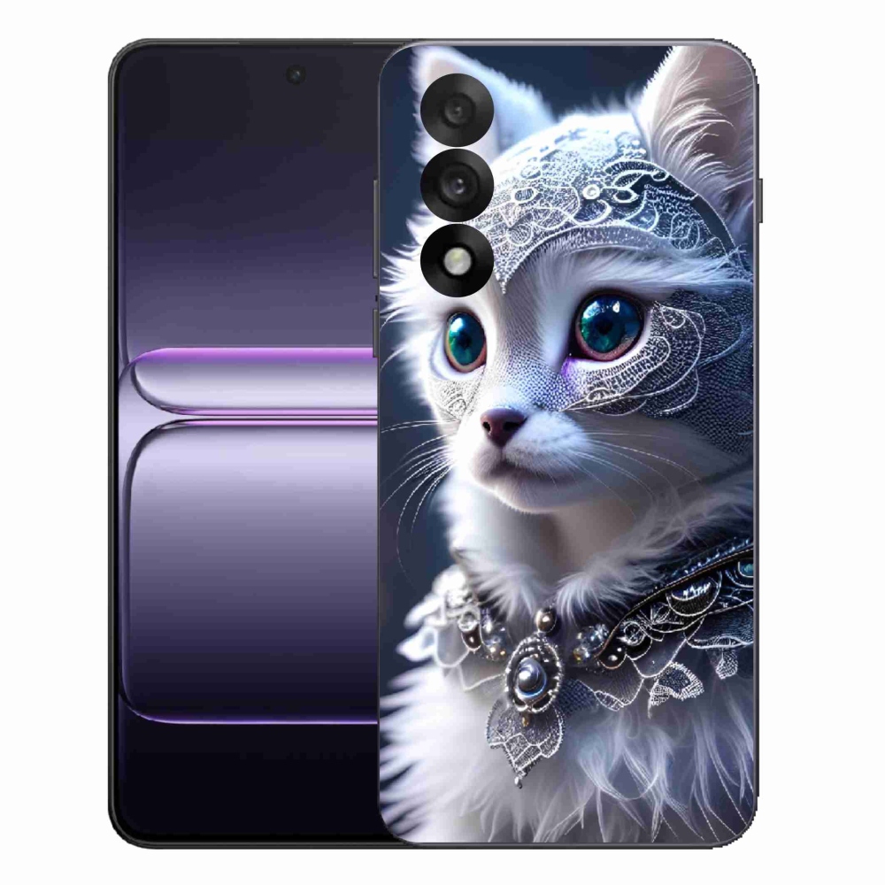 Gelový kryt mmCase na One Plus Nord 5 - bílá kočka
