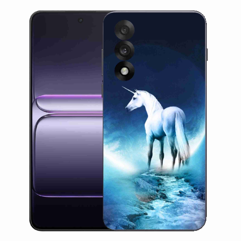 Gelový kryt mmCase na One Plus Nord 5 - bílý jednorožec