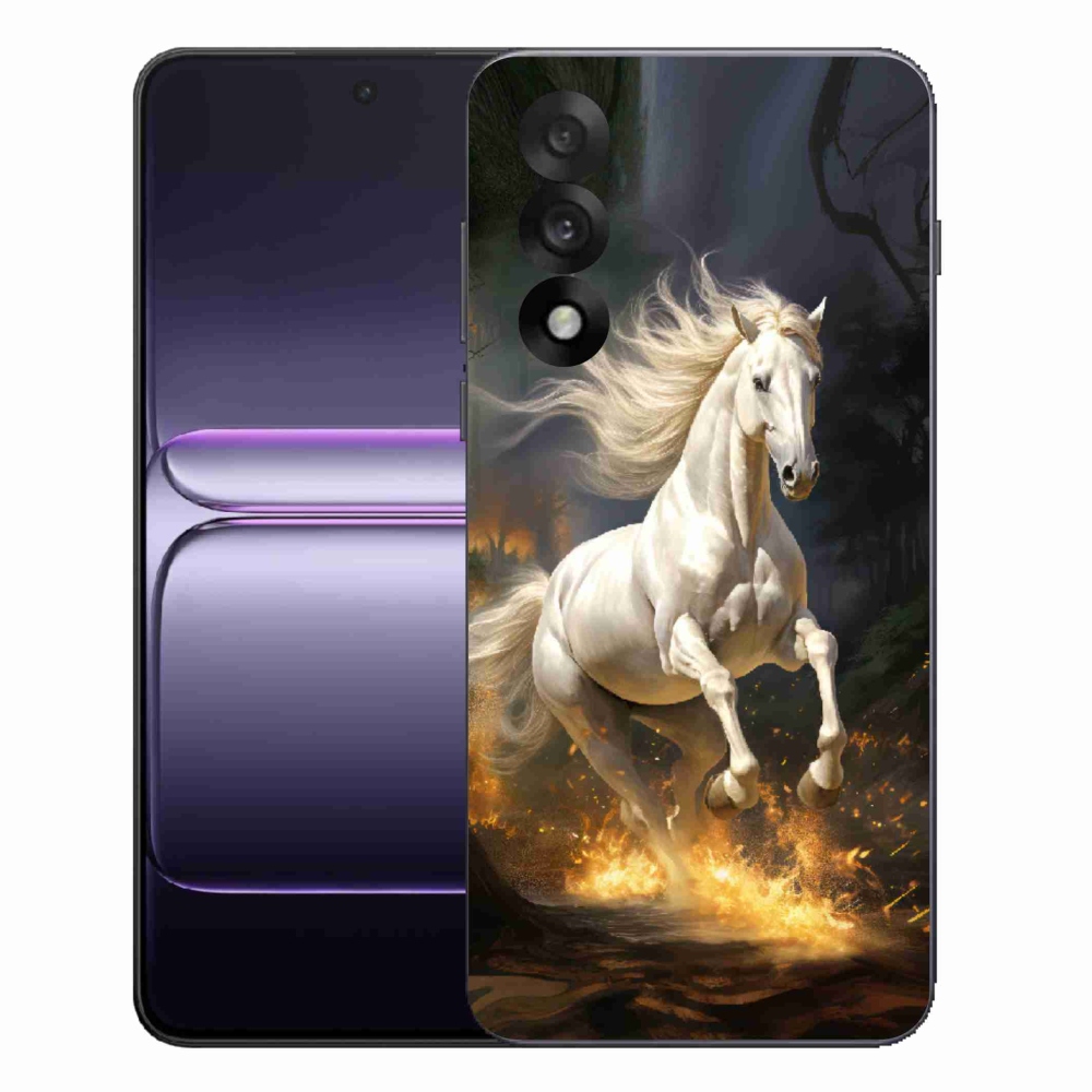 Gelový kryt mmCase na One Plus Nord 5 - bílý kůň 2
