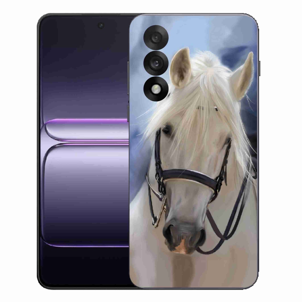 Gelový kryt mmCase na One Plus Nord 5 - bílý kůň