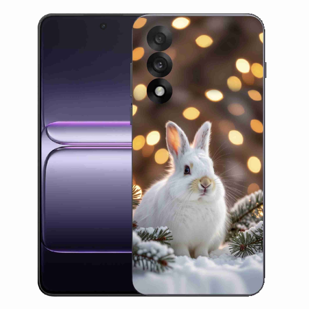 Gelový kryt mmCase na One Plus Nord 5 - bílý zajíc