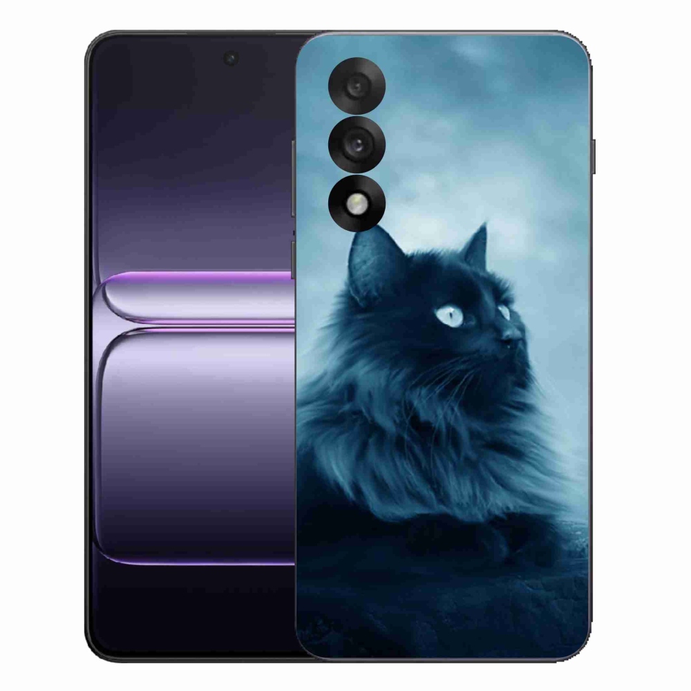 Gelový kryt mmCase na One Plus Nord 5 - černá kočka 1