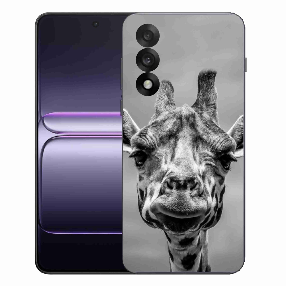 Gelový kryt mmCase na One Plus Nord 5 - černobílá žirafa