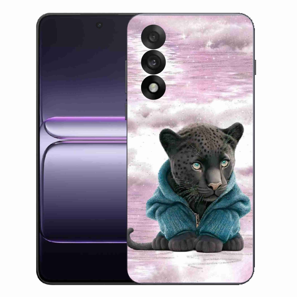 Gelový kryt mmCase na One Plus Nord 5 - černý panter ve svetru