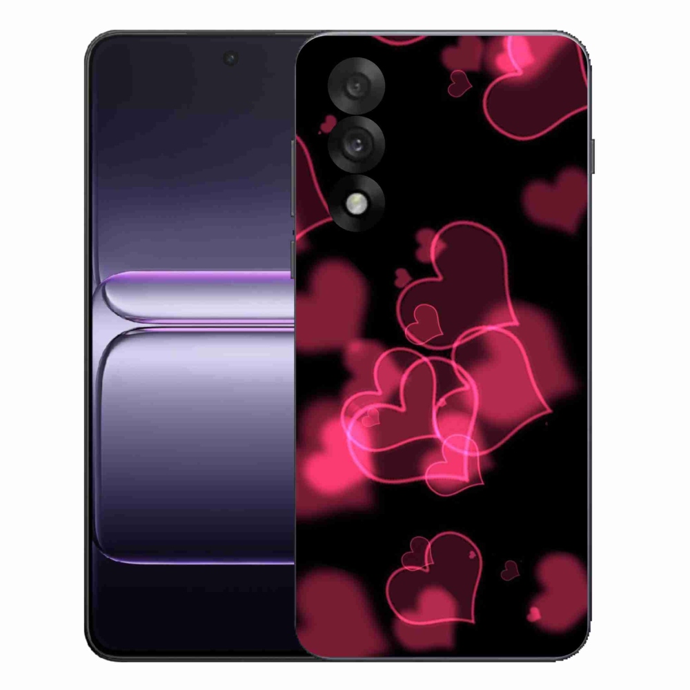 Gelový kryt mmCase na One Plus Nord 5 - červená srdíčka
