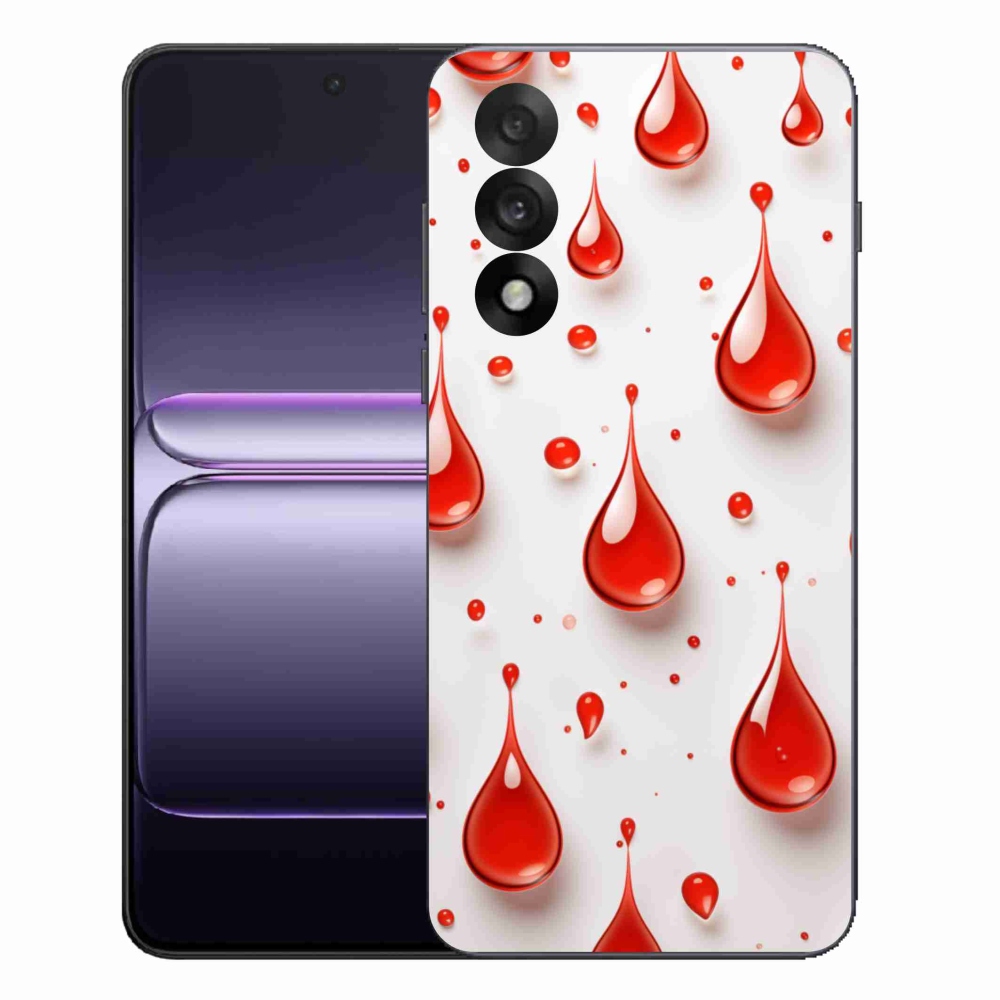 Gelový kryt mmCase na One Plus Nord 5 - červené kapky