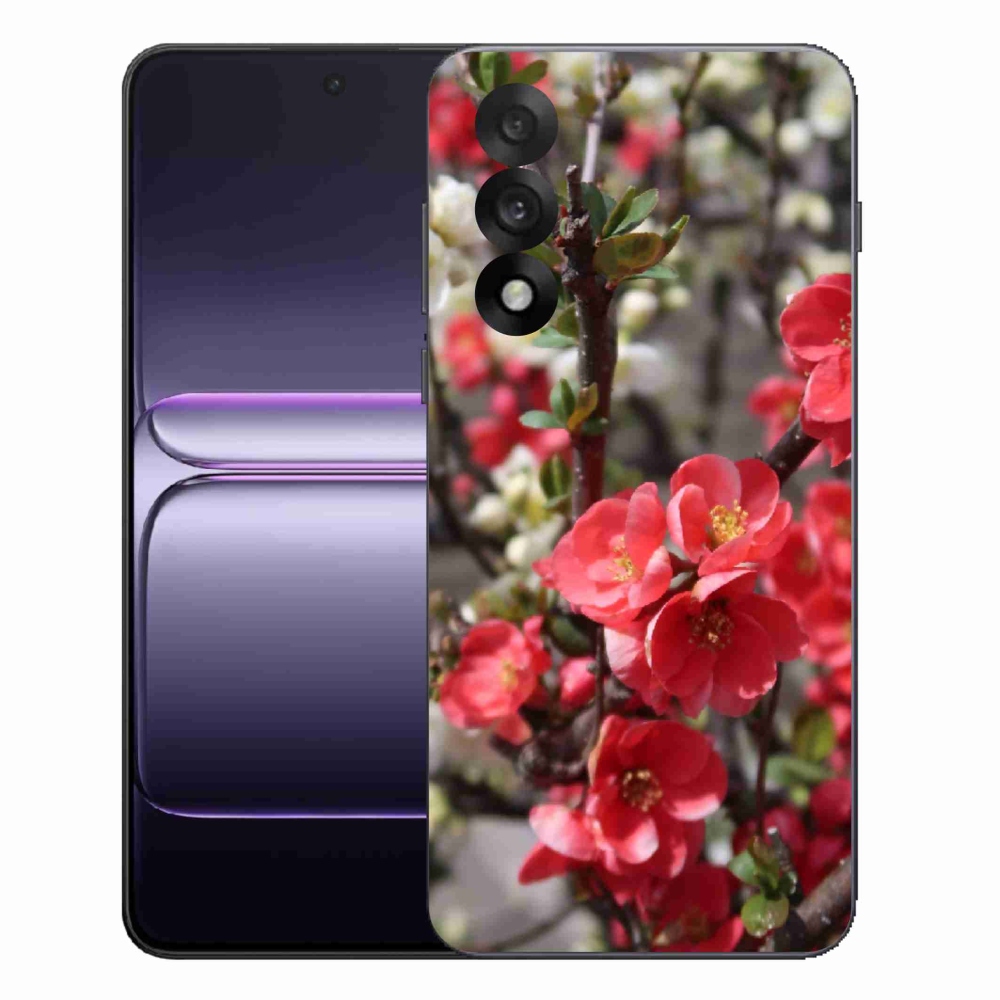 Gelový kryt mmCase na One Plus Nord 5 - červené květy