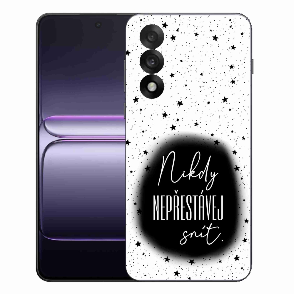 Gelový kryt mmCase na One Plus Nord 5 - citát 1 černobílé pozadí