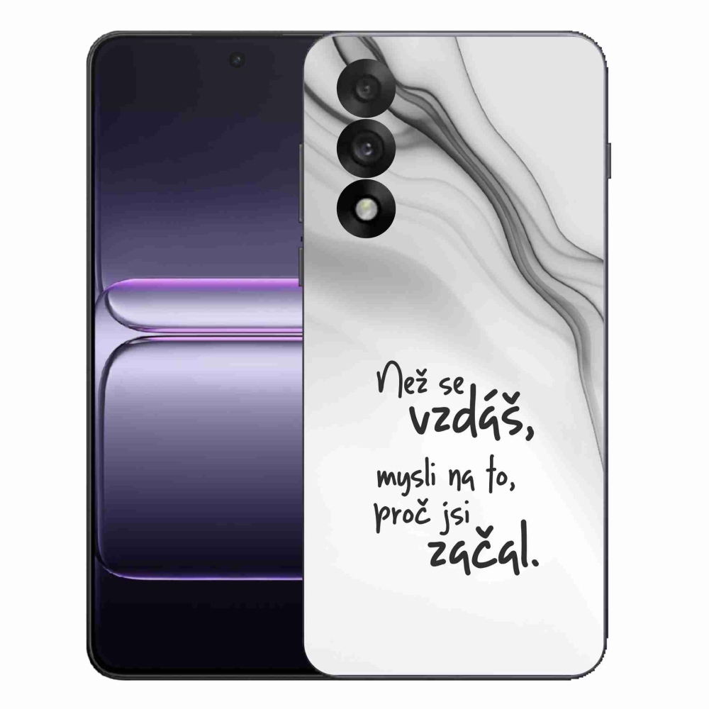 Gelový kryt mmCase na One Plus Nord 5 - citát 2 bílé pozadí