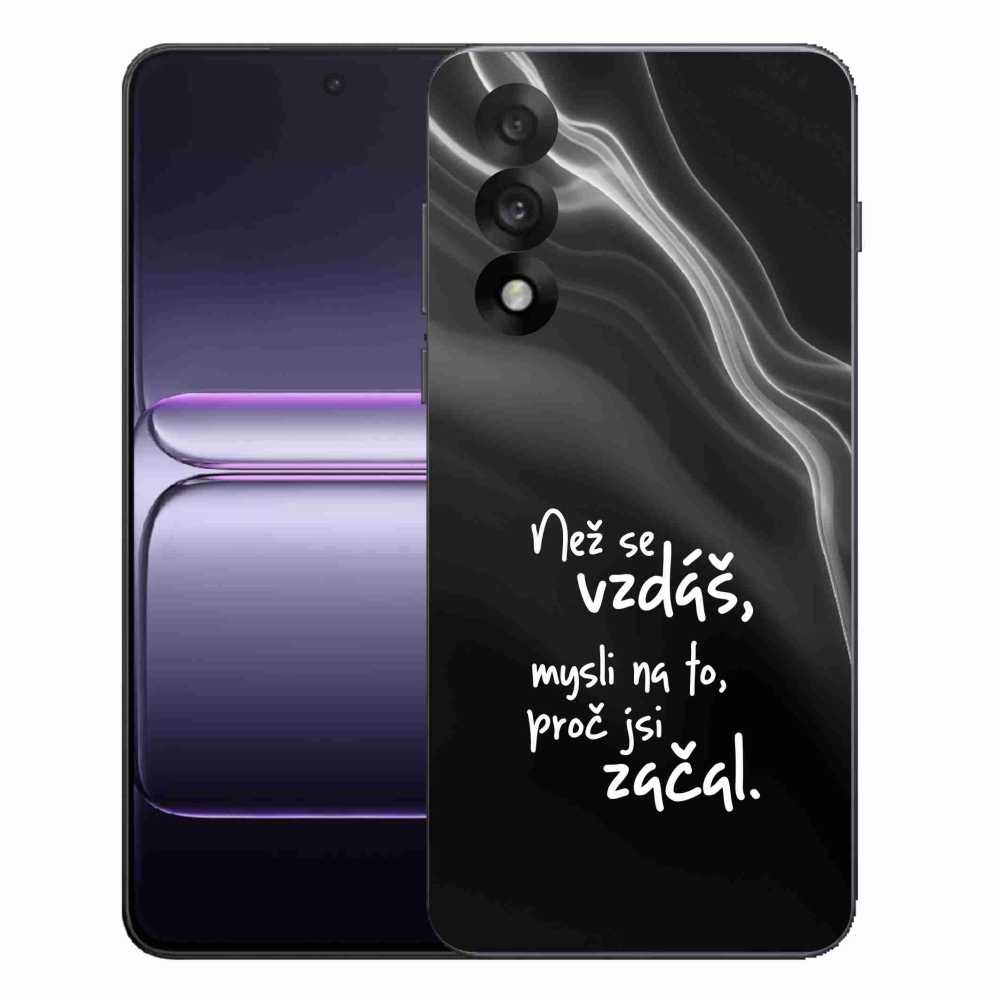 Gelový kryt mmCase na One Plus Nord 5 - citát 2 černé pozadí