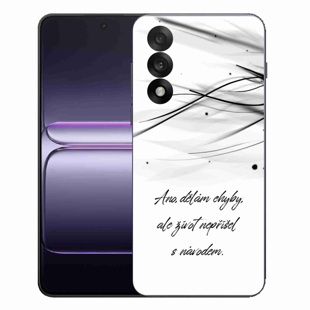 Gelový kryt mmCase na One Plus Nord 5 - citát bílé pozadí