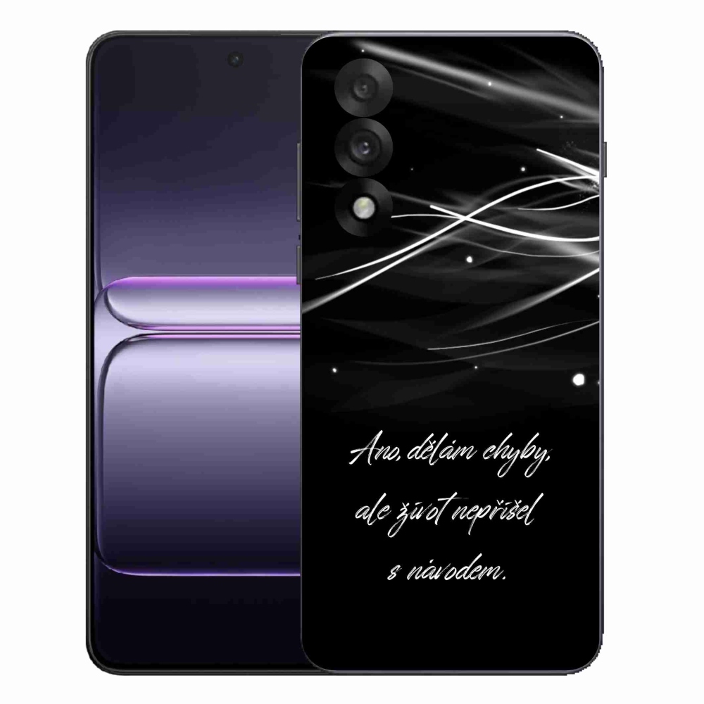 Gelový kryt mmCase na One Plus Nord 5 - citát černé pozadí