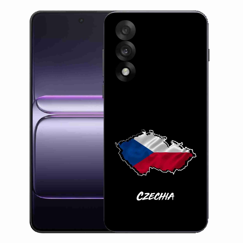 Gelový kryt mmCase na One Plus Nord 5 - Czechia černé pozadí