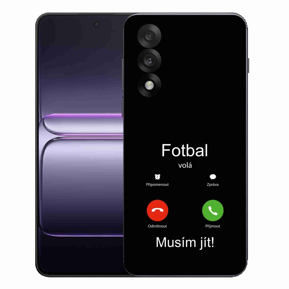 Gelový kryt mmCase na One Plus Nord 5 - fotbal volá černé pozadí