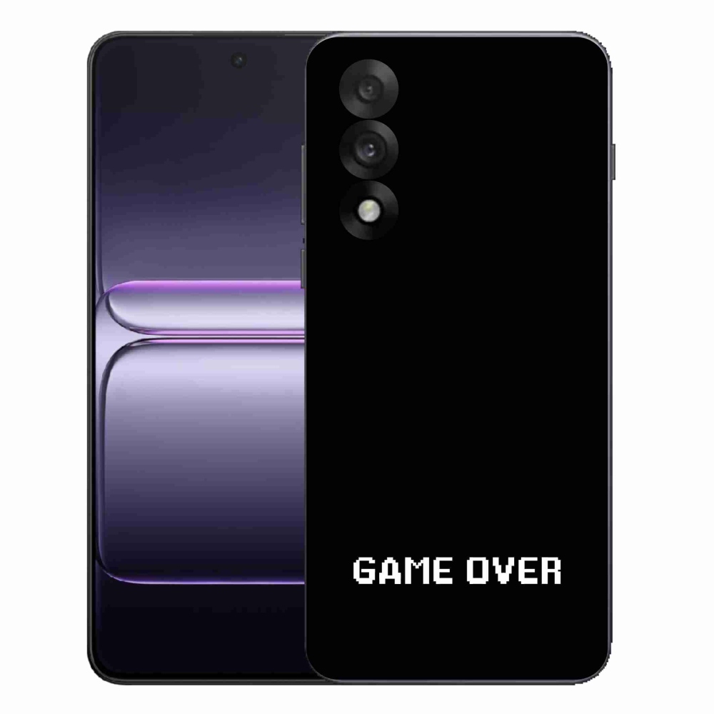 Gelový kryt mmCase na One Plus Nord 5 - game over černé pozadí