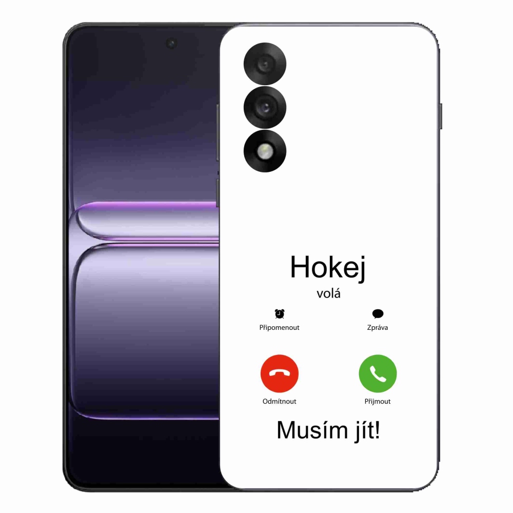 Gelový kryt mmCase na One Plus Nord 5 - hokej volá bílé pozadí